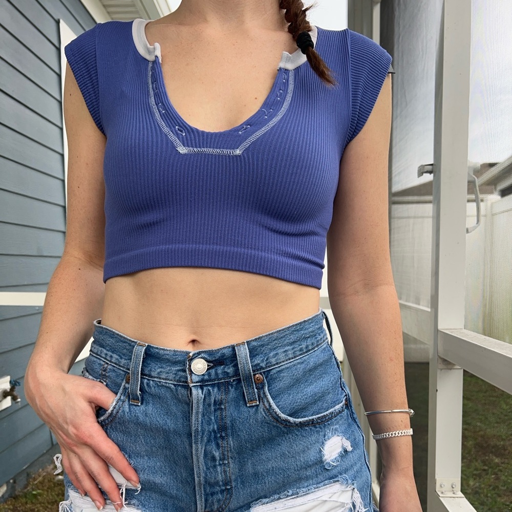 Urban Outfitters ‘out from under’ blue top